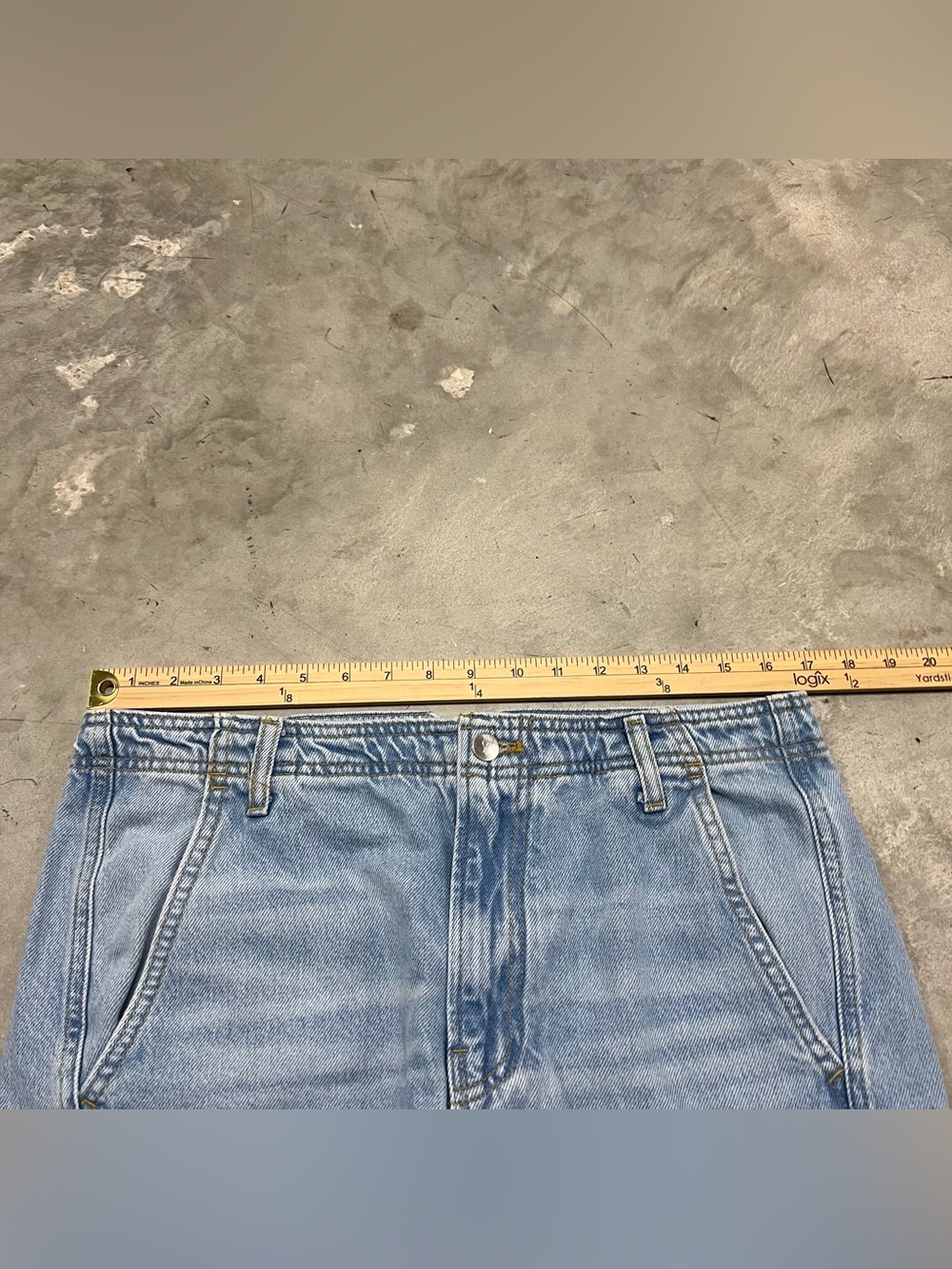 PILCRO The Adi Knit Jeans Women's Size 30x29 Blue Mid Anthropologie Wide Leg - Picture 3 of 11